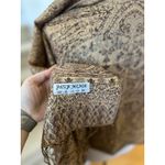 Pashmina  Paisley Tan, Chocolate Brown, Metallic Gold Thread Scarf Shawl Wrap Photo 2