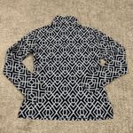 Jude Connally Top Shirt Womens XS Stretch Navy Aqua Beach Resort Vacation USA Blue Photo 5