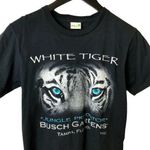 Anvil 2008 Vintage Organic White Tiger Jungle Predator T Shirt 00s Tampa Photo 0