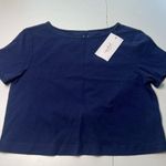 NWT Isabel by Ingrid + Isabel Maternity Navy Blue Crop Top Size Small Photo 0