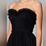 NEW GHRAIL Brielle Black Mesh Strapless Midi Dress Sz XS Photo 2