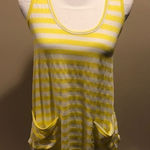 Ella Moss  Yellow & White Striped Tank Top Photo 0