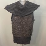 Calvin Klein  Vest XS Gray‎ Knit Sweater Collar Zip Up Sleeveless Photo 4