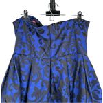 Monique Lhuillier Meet at Midnight Dress size 14 Strapless High Low Blue Black Photo 6