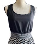 Charming Charlie So cute black and white maxi dress, black tank style top, white chiffon chevron skirt Photo 3