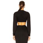 Christopher Esber Ruched Crop Shirt in Black AUS 12 US 8 New Womens Blouse Top Photo 1