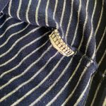 Forever 21  Striped Henley Snap Shirt‎ Small Navy Blue Crew Neck Layering Tee Y2K Photo 7