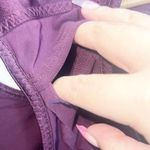 Fabletics Maroon Shiny Shimmery Mesh Back Pocket Racerback Sports Bra Photo 6