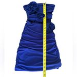 ZARA Bodycon Mini Dress Royal Blue Floral Detail Cut Out Womens Size Small NWT Photo 8