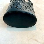 Neiman Marcus Cute, Vegan Laser Cut Black scalloped  bag Photo 3