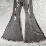 Vibrant  M.i.U. Women's Flare Jeans Gray Distressed Size 1 / 24 Photo 2