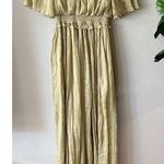 ASOS LONG PLEATED OFF THE SHOULDER MAXI DRESS SIZE 4 Photo 0