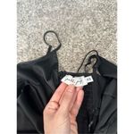 Petal and Pup black satin wide leg faux wrap jumpsuit silky elegant flowy size XS Photo 3