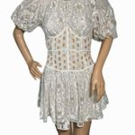 For Love & Lemons NWT $270 Lupita Mini Dress Sz Small Lace Short Sleeve Photo 6