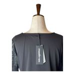 Karl Lagerfeld Shirt Women Small Black Lace Panel Blouse Whimsigoth Gothic NWT Photo 5