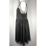 LC Lauren Conrad Lauren Conrad Black Dotted Tulle Overlay Dress Size 14 Dark Romantic Event Glam Photo 7