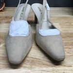 Anne Klein Rosel Dress Pump Women's US 7.5 Beige Suede Slingback Stiletto Heels Photo 0