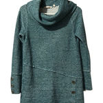 Soft Surroundings  Langley Cowl Neck‎ Pullover Tunic Light Teal Size XS Classic Photo 0