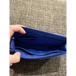 Vera Bradley  Blue White Zip Embroidered Kansas Univ Jayhawks Wallet Wristlet Photo 5