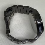 Sean John men’s Watch black tone 48mm round case rhinestones quartz 7.5” running Photo 8