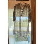 Tommy Bahama  Top XL Cover Up‎ Beach Pool Animal Print Lace Up Long Chic Sheer Photo 13