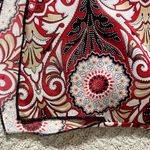 Hot Kiss  Red and Cream Floral Halter Blouse Photo 4