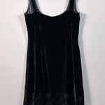 T Tahari Black Crushed Velvet Rayon Silk Sleeveless Dress Women Size Medium Photo 1