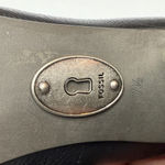 Fossil  MADDOX Black Leather Buckle Platforms PUMPS Block Heel Shoes S-419 Sz 7.5 Photo 8