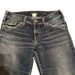 Silver Jeans Y2K Silver Size 28x31 Suki Surplus Bootcut Jeans Distressed Flap Pockets Western Photo 1