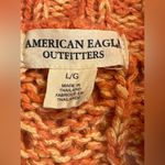 American Eagle  coral crochet collared angora sweater Photo 2