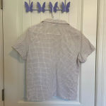 Vintage Sears women’s checkered button‎ down shirt White Size M Photo 3