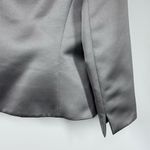 Tahari  Arthur S Levine Metallic Silver Skirt Suit Set Size 8 Petite Photo 13