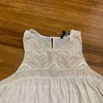 American Eagle  Top Womens Medium Cream Embroidered Sleeveless Babydoll Tank Boho Photo 1