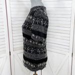 Laurence Kazar Lawrence Kazar Silk Beaded Evening Top Blouse Black Silver Medium Photo 1