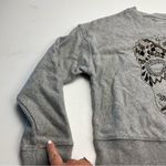 Zadig & Voltaire  Gray Skull‎ Embroidered Women's Top SEE MEASUREMENTS *FLAW Photo 3