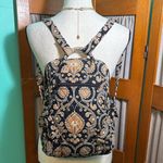 Vera Bradley  Black and Gold Embroidered Backpack Photo 7