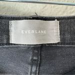 Everlane  Antique Black High Rise Raw Hem Straight Leg Ankle Denim Jeans Size 32 Photo 2
