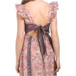 Haute Hippie NWT  Tiered Maxi Dress Red Blue Floral Size 8 Prairie Boho Cowgirl Photo 4