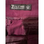 7th Avenue Design Studio Size 4 Burgundy Chino Dress Pants Stretch Work Trousers Purple Photo 4