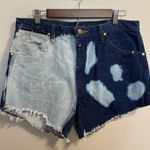 Wrangler Women's 13MWZ Cutoff Acid Tie Dye Wash Bleach Jean Denim Short Western Photo 0