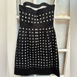 White House | Black Market WHBM  Strapless Polka Dot Dress Black & White Size 0 XS Photo 1