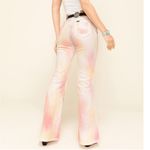 Lee ‎ High Rise Flare Vintage Modern 70's High Rise Tie Dye Jeans Size 25 Photo 11