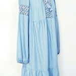 Old Navy  Embroidered Boho Chambray Midi Dress Photo 1