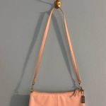 GIAN BERNINI genuine leather light pink shoulder bag with coach charm Photo 0