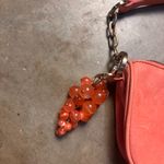 Ann Taylor Womens Small Pink Salmon Leather Handbag Clutch Bag Purse charm NWT Photo 2