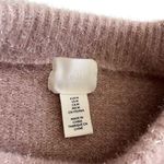 H&M Blush Pink Sparkly Metallic Crewneck Crop Sweater Women’s Size Medium Photo 3