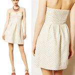 Moulinette Soeurs Anthropologie Marli Dress Cream Jacquard Optional Straps Sz 10 Photo 1
