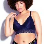 🆕‎ City Chic CCX Plus 18 Cobalt Blue Lace Racerback Bralette Bra NWT Size 2X Photo 4
