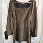 All in Favor Women's Gold Black Sparkle Mini Dress Size M Party/Cocktail Photo 8