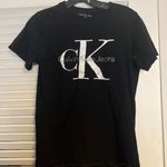 Calvin Klein LG Black Cotton Baby Doll T Shirt Photo 0